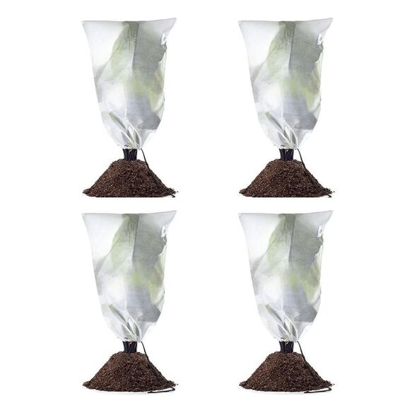 4 Pack 47.5"x31.5" Extra Thick Plant Covers for Winter Plant Protection Drawstri - Picture 1 of 6